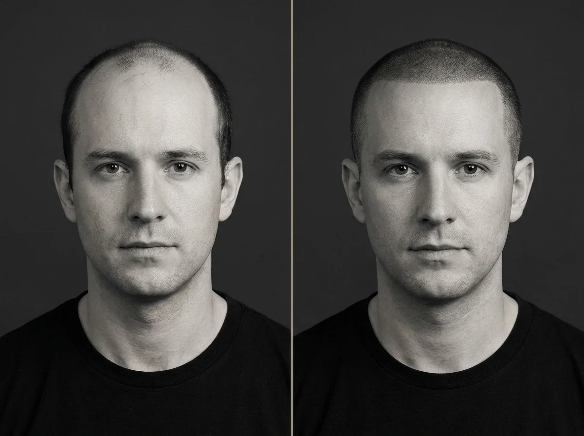 Hairline restoration result